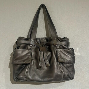 MICHAEL KORS | Beverly Large Silver Satchel
